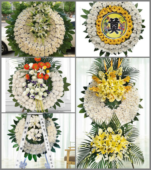 山西长治襄垣县王村镇梨崖边村花圈速递